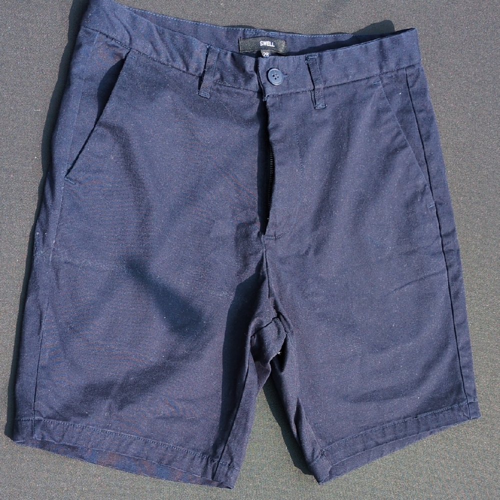 Swell Navy Flat Front Shorts